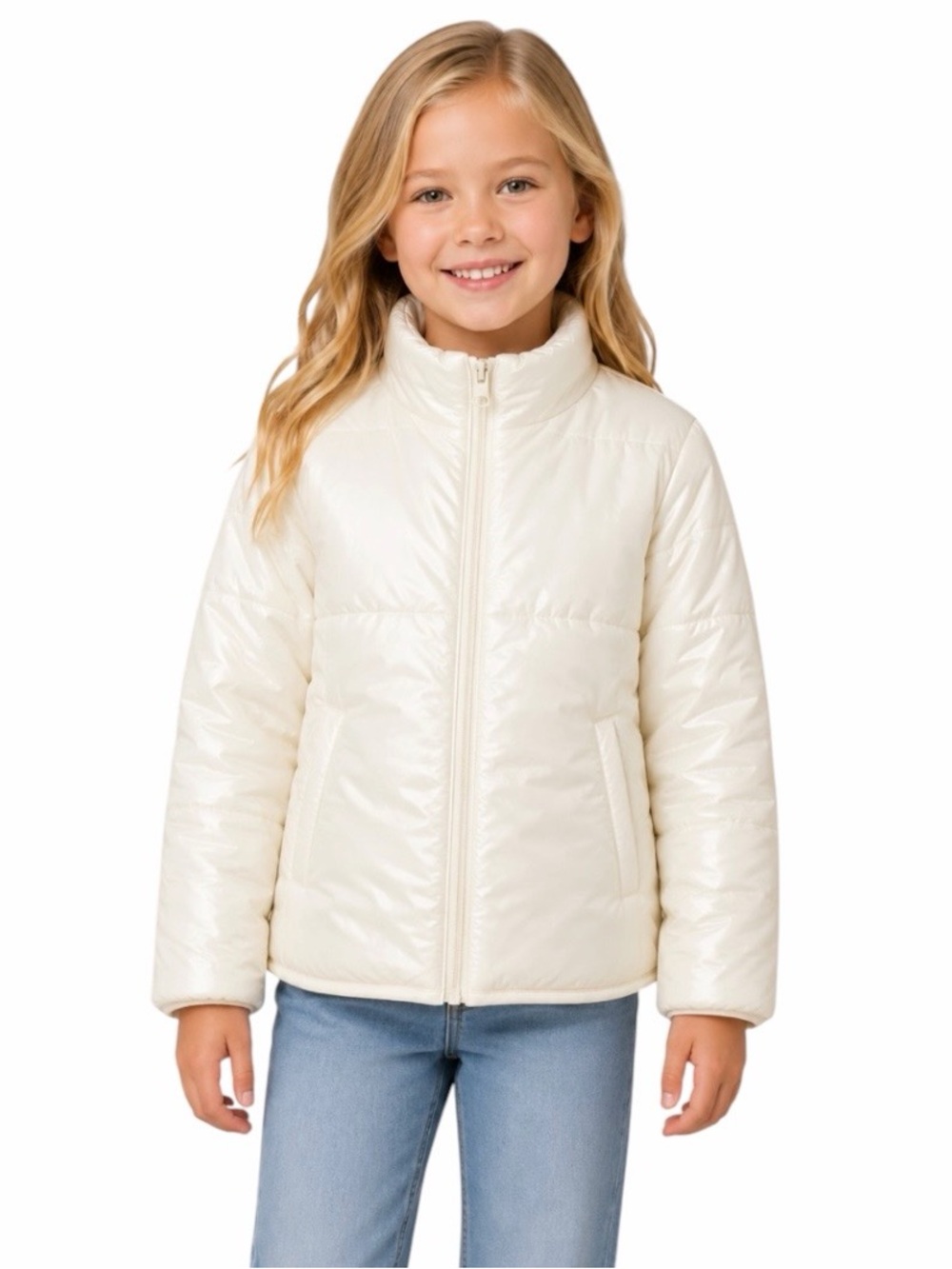 Ivory Reversible Girl’s Jacket NWT Size S (6/6X)